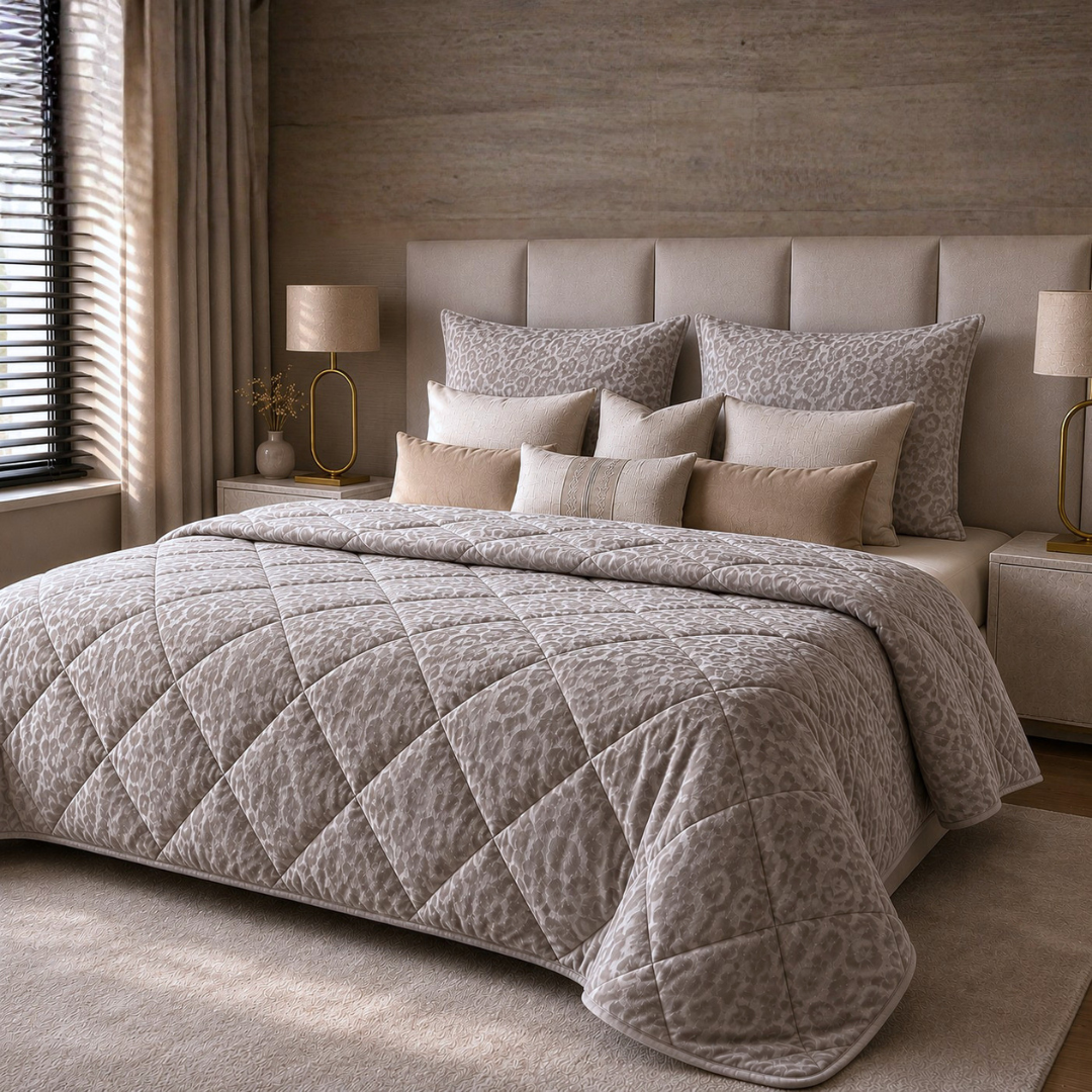 2 zomerdekbedden + 4 slopen | Velvet Panther Skin 200x200
