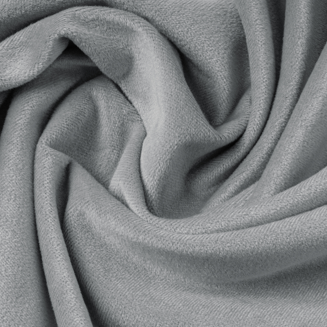 Taies d'oreiller en velours/velours gris pierre 60x70 cm (lot de 2)