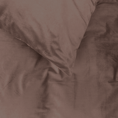 Kussenslopen Velvet Coffee Brown 60x70 cm 2-pack
