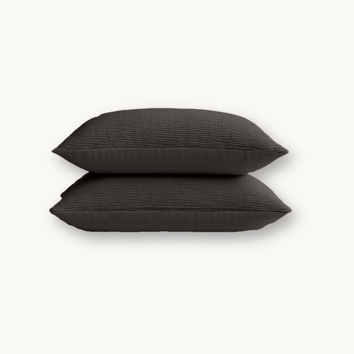 Kussenslopen Micro Mousseline Choclate Brown 60x70cm 2-Pack