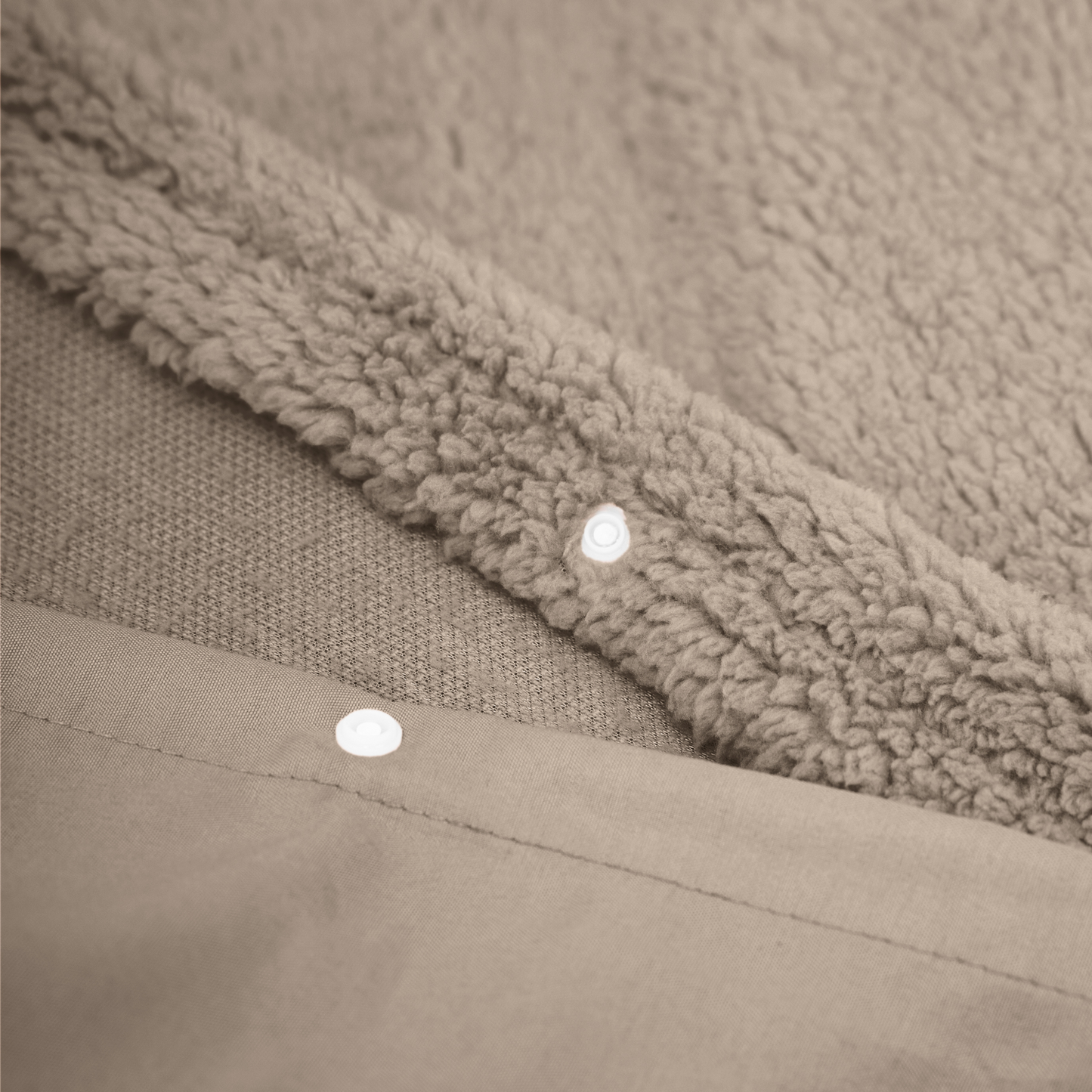 Ensemble housse de couette Teddy Café Glacé Taupe