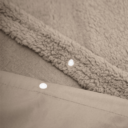 Ensemble housse de couette Teddy Café Glacé Taupe
