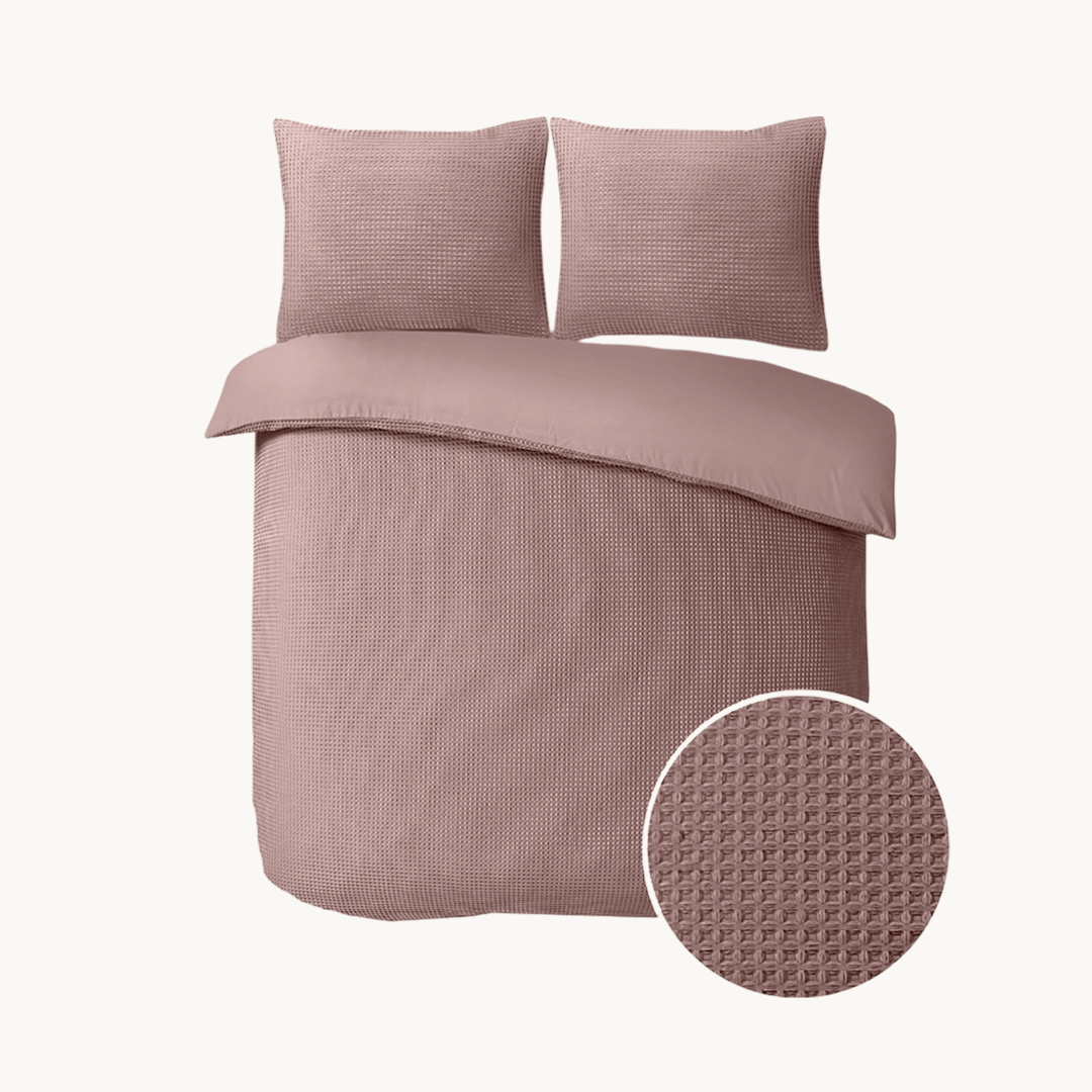 Housse de couette Waffle™ Tea Pink