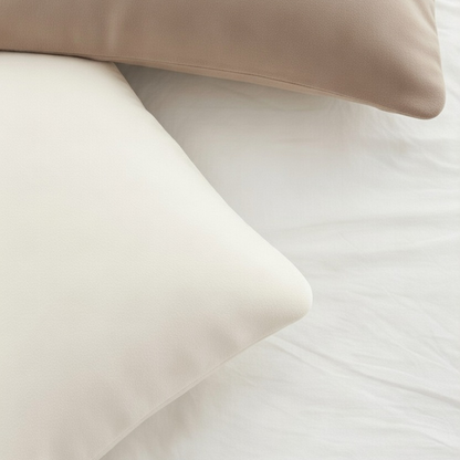 YNOT Signature Jersey Kussenslopen Fleece Taupe/Creme 60x70 cm 2-pack