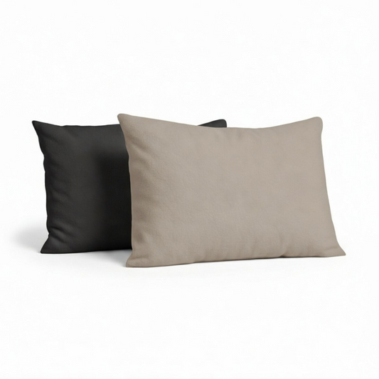 Y-NOT Signature Jersey Kussenslopen Fleece Taupe/Antra 60x70 cm 2-pack