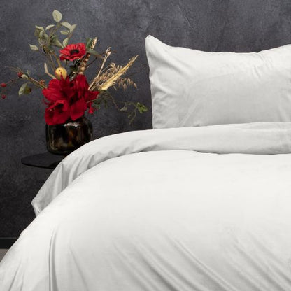 Parure housse de couette - Velours/Velours Porcelaine Blanc