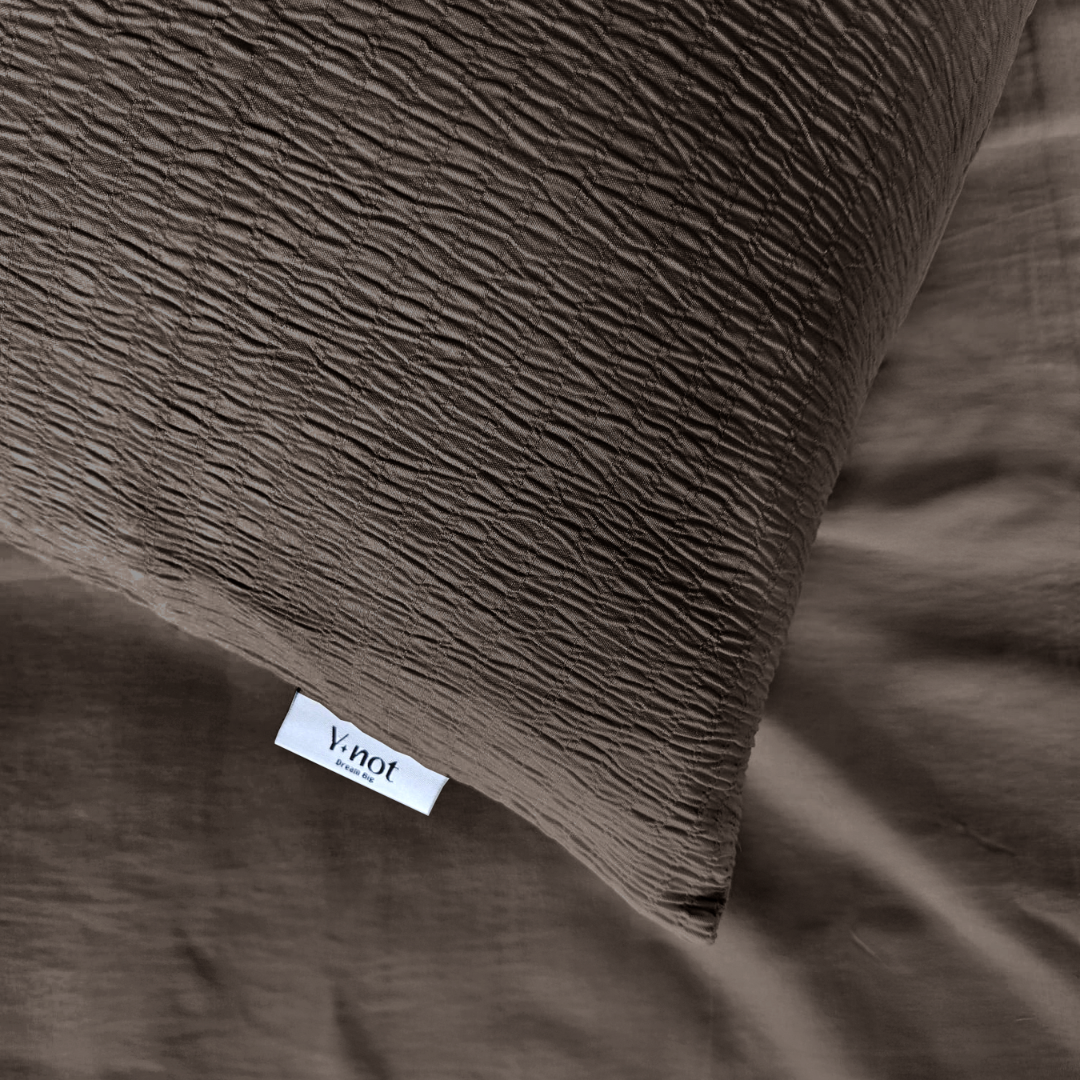 Kussenslopen Micro Mousseline Choclate Brown 60x70cm 2-Pack