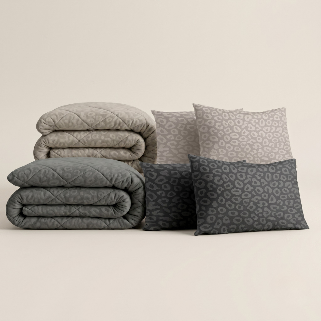 2 zomerdekbedden + 4 slopen | Velvet Panther Skin 200x200