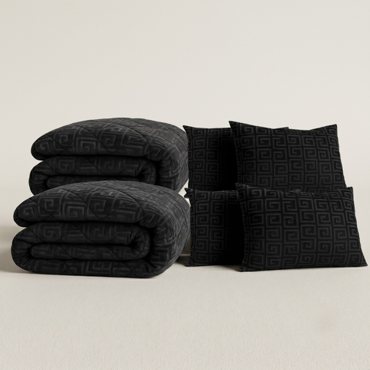 2 Dekbedden + 4 slopen | Velvet Designer Black 140x200