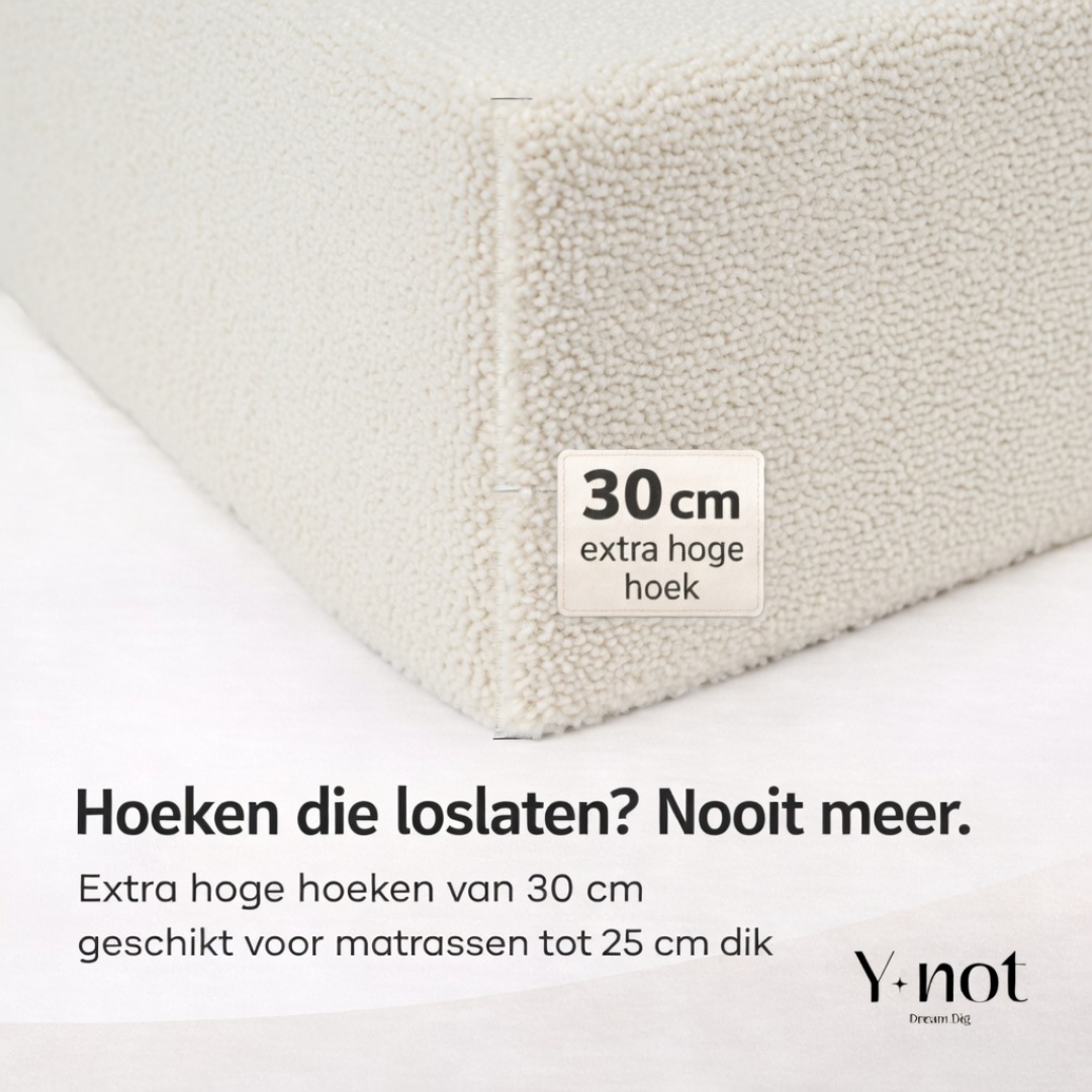 Matras Hoeslaken Teddy - Cappuccino White