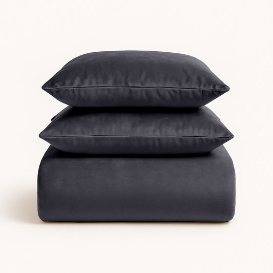 Dekbedovertrek set Velvet Fancy Ash Grey