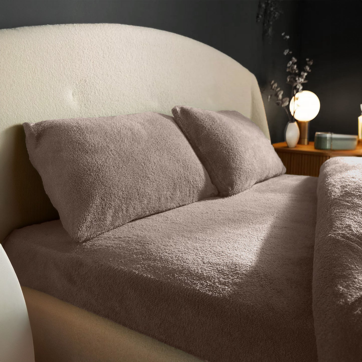 Drap-Housse pour Matelas Teddy - Café Glacé Taupe