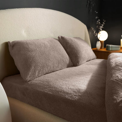 Drap-Housse pour Matelas Teddy - Café Glacé Taupe