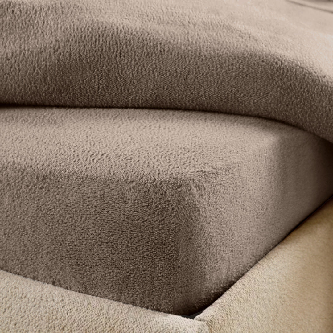 Drap-Housse pour Matelas Teddy - Café Glacé Taupe