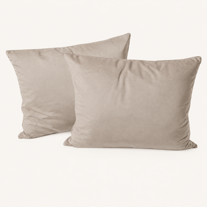 Y-NOT Kussenslopen Velvet Greige 60x70 cm 2-pack