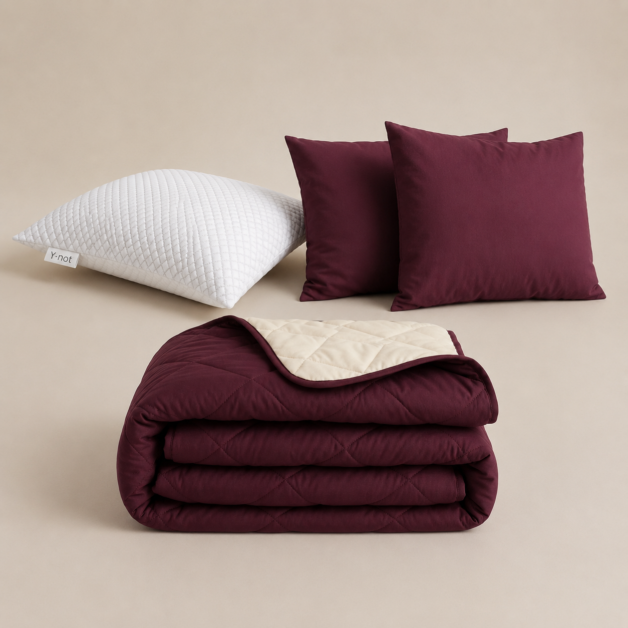 Cooling Comfort Bundel | 1 zomerdekbed + 2 slopen + 1 Cooling Hoofdkussens | Plum