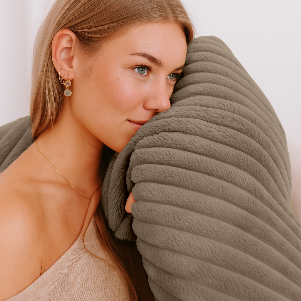 Housse de couette Teddy Rib Offwhite