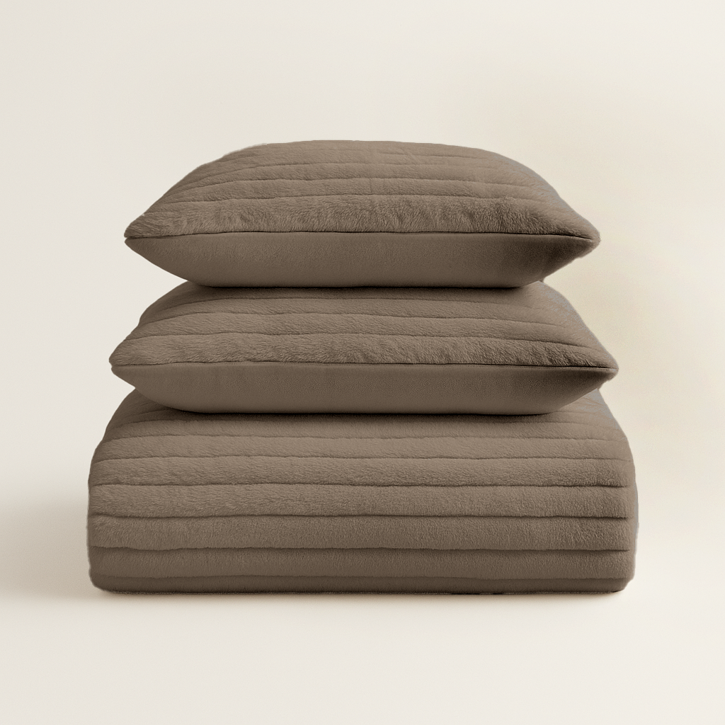 Housse de couette Teddy Rib Offwhite