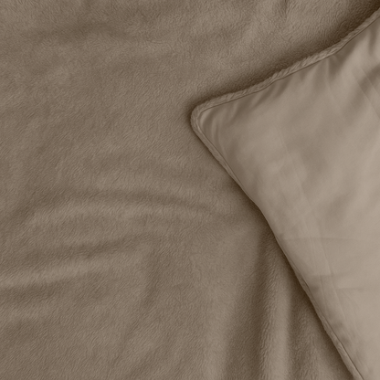 Housse de couette Teddy Polaire Café Glacé