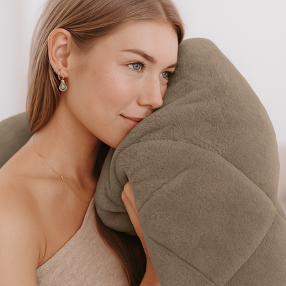 Housse de couette Teddy Polaire Café Glacé