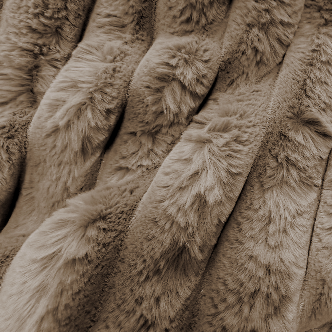 Kussenslopen Teddy Chunky Rib™ Iced Coffee Taupe 60x70cm 2-Pack