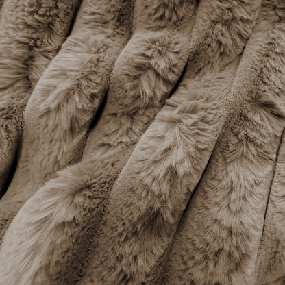 Kussenslopen Teddy Chunky Rib™ Iced Coffee Taupe 60x70cm 2-Pack