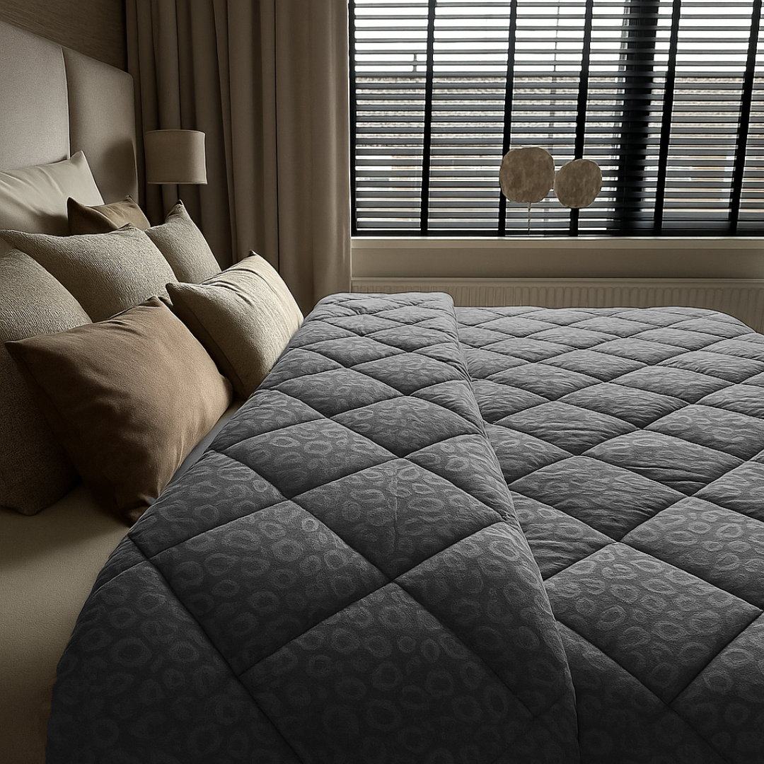 Kussenslopen Velvet Panther Skin Dark Grey 60x70 cm 2-pack