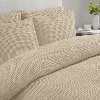 Dekbedovertrek set Waffle Sand
