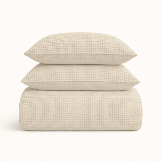 Dekbedovertrek set Waffle Sand