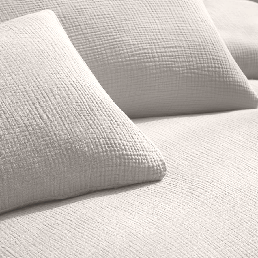 Kussenslopen set Mousseline 220TC Offwhite 60x70 cm 2-Pack