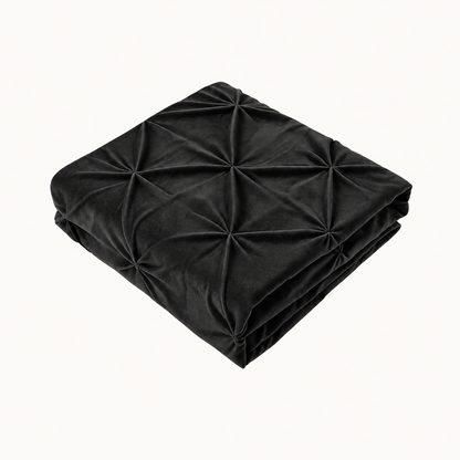 Kussenslopen Velvet Diamond Zwart 60x70cm 2-Pack