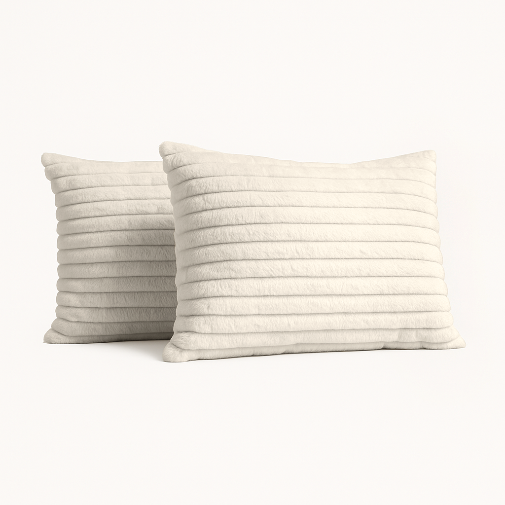 Kussenslopen Teddy Chunky Rib™  Cappuccino White 60x70cm 2-Pack