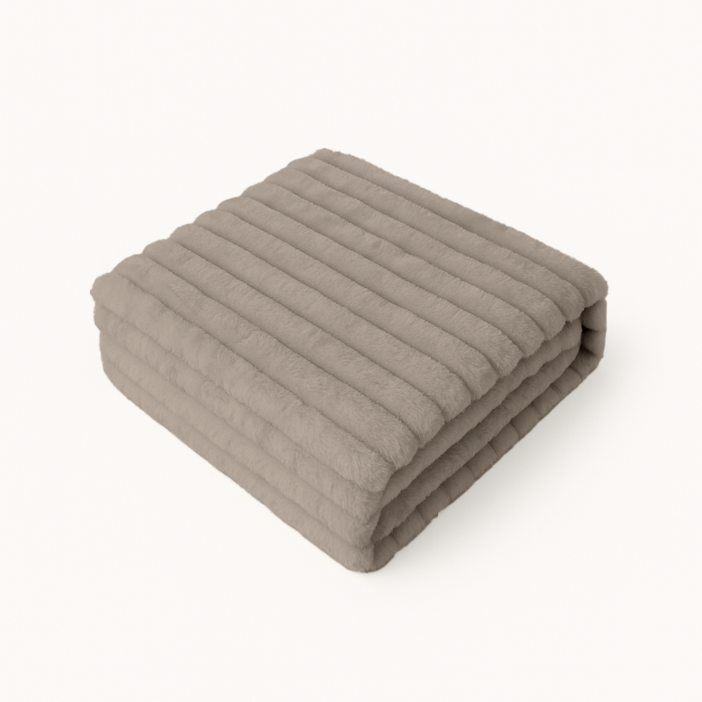 Kussenslopen Teddy Chunky Rib™ Iced Coffee Taupe 60x70cm 2-Pack
