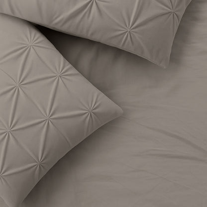 Kussenslopen Mat Satijn Diamond Taupe 60x70cm 2-Pack