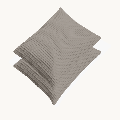 Kussenslopen Waffle Taupe 60x70cm 2-Pack