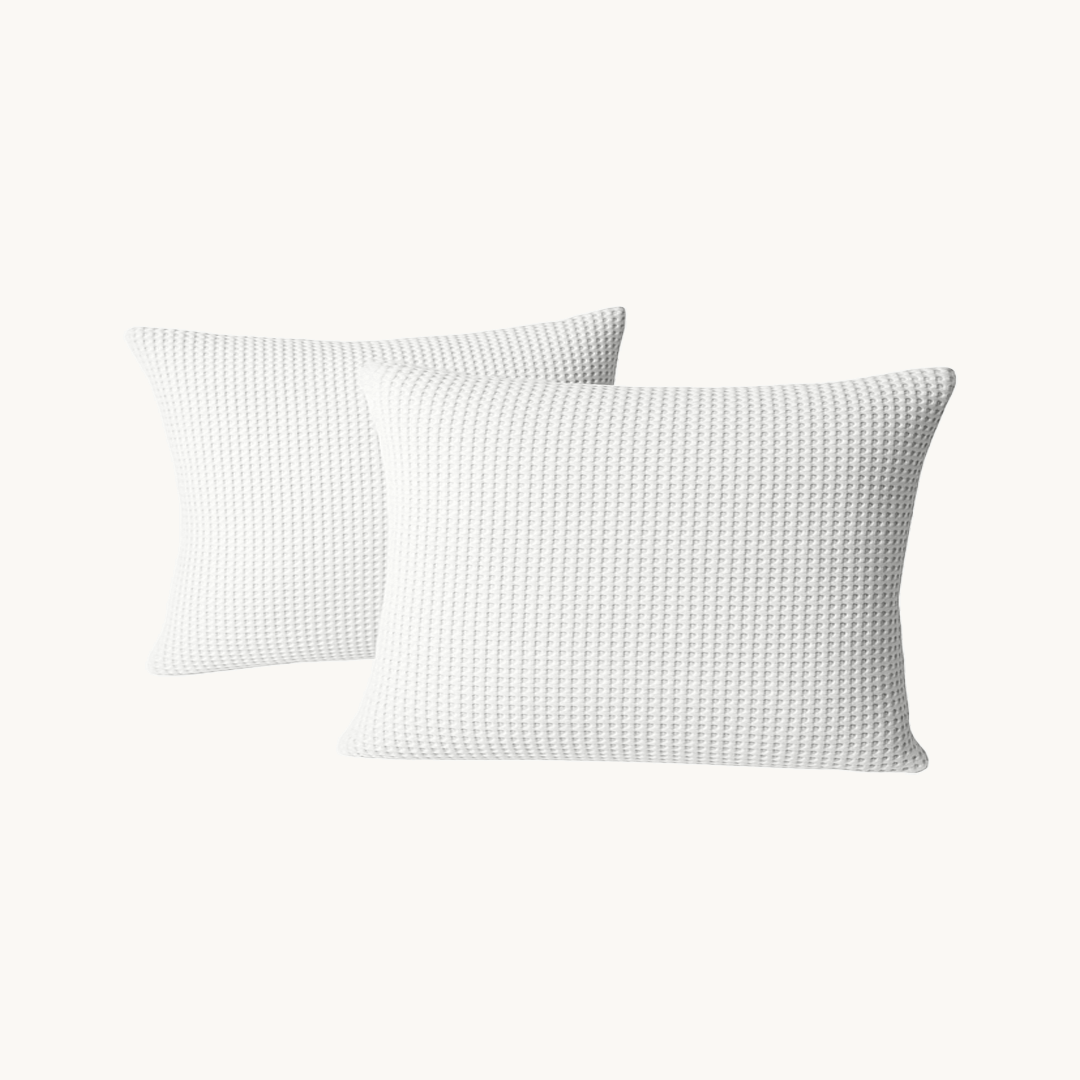Kussenslopen Waffle White 60x70cm 2-Pack