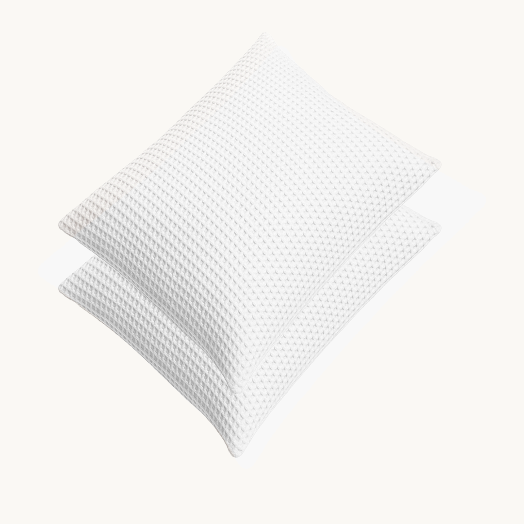 Kussenslopen Waffle White 60x70cm 2-Pack