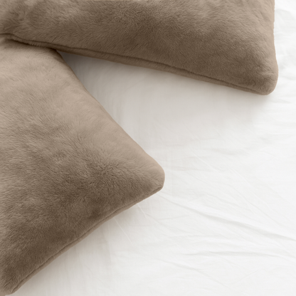 Kussenslopen Teddy Fluffy™  Iced Coffee 60x70cm 2-Pack