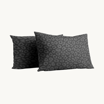 Kussenslopen Velvet Panther Skin Dark Grey 60x70 cm 2-pack