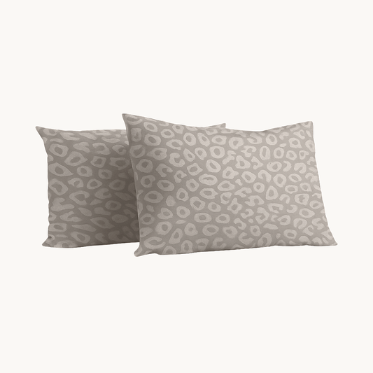 Kussenslopen Velvet Panther Skin Light Taupe 60x70 cm 2-pack