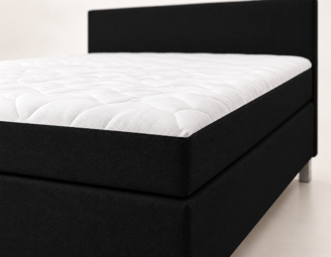 Y-NOT Nora boxspring Zwart – matrasdetail