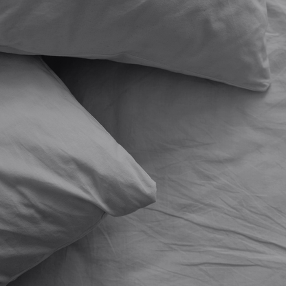 Kussenslopen Mat Satijn Grey 60x70cm 2-Pack