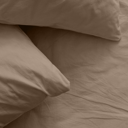 Kussenslopen Mat Satijn Taupe 60x70cm 2-Pack