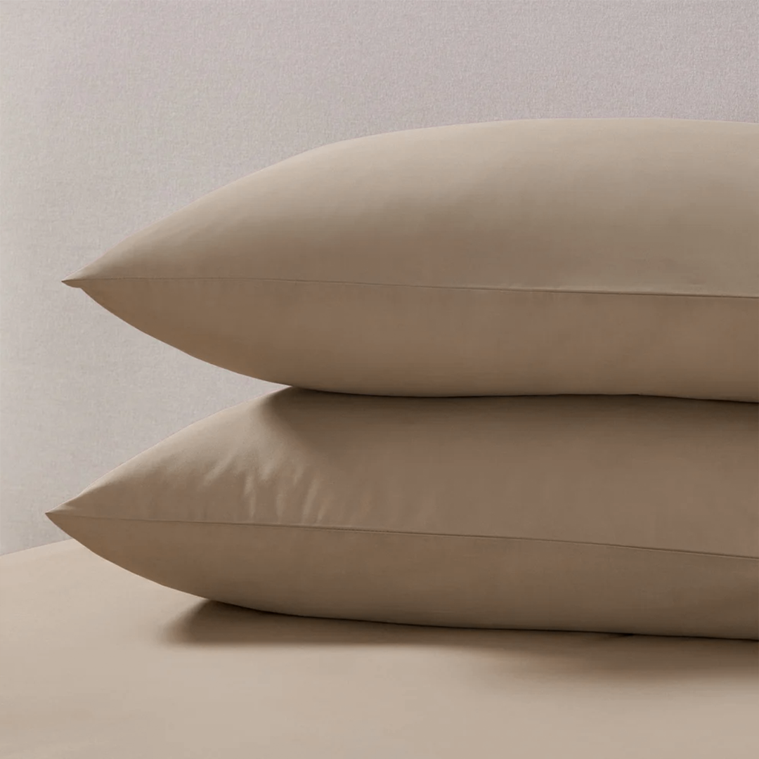 Kussenslopen Mat Satijn Taupe 60x70cm 2-Pack