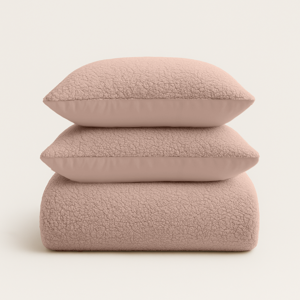 Parure housse de couette Teddy Hug Me Rose Poudré