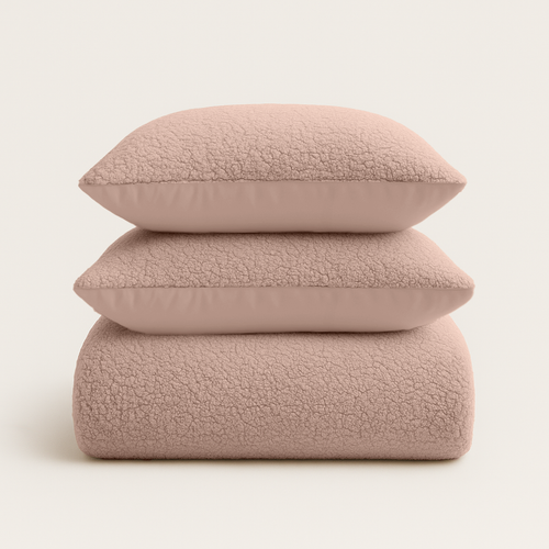 Parure housse de couette Teddy Hug Me Rose Poudré