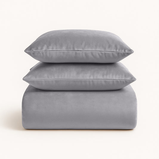 Ensemble housse de couette - Velours/Velvet Gris Pierre