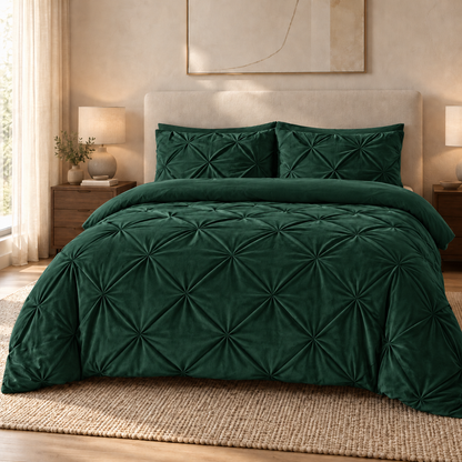 Kussenslopen Velvet Diamond Donkergroen 60x70cm 2-Pack
