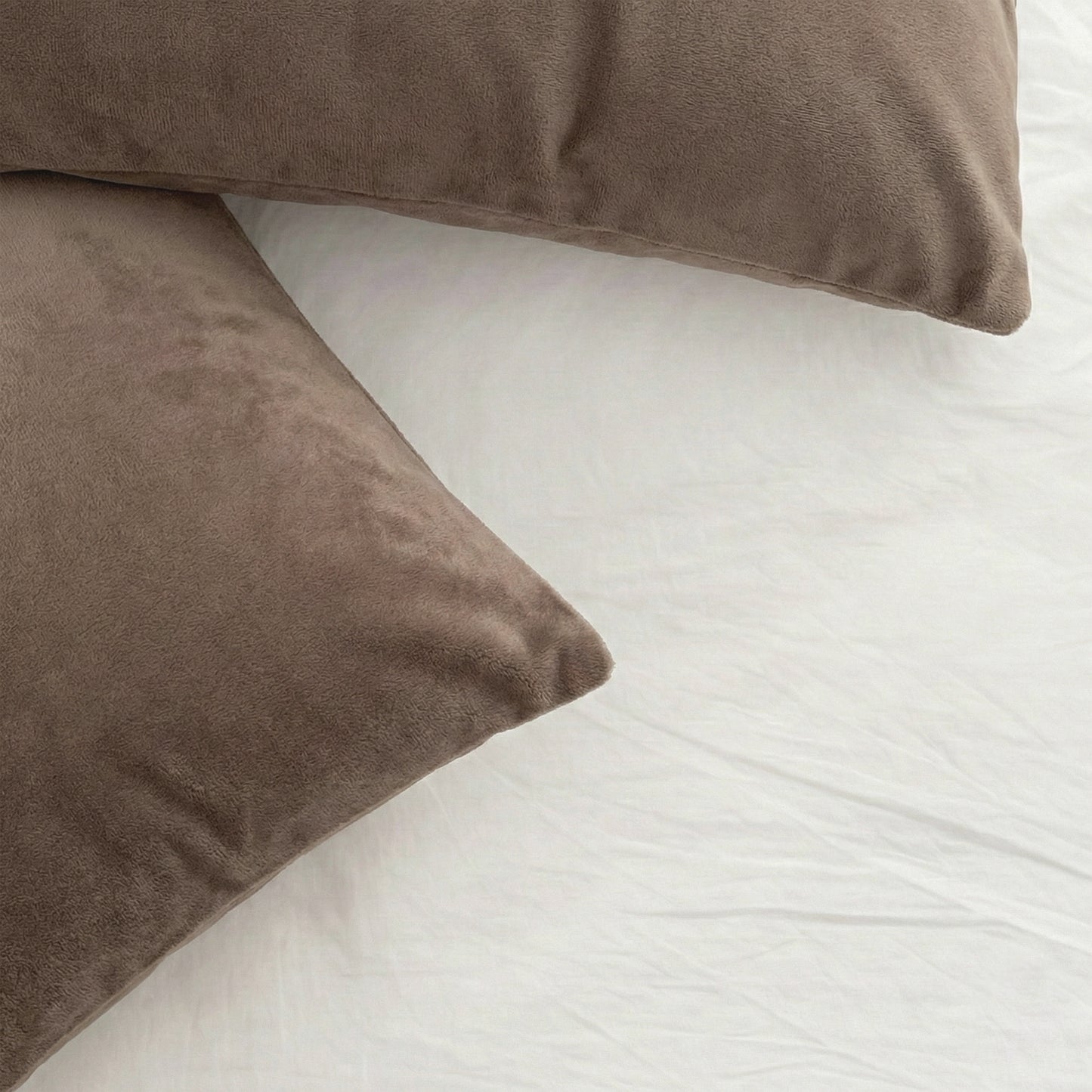 Taies d'oreiller en velours/velours noir 