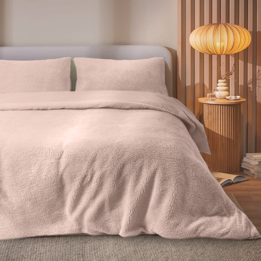 Parure housse de couette Teddy Hug Me Rose Poudré